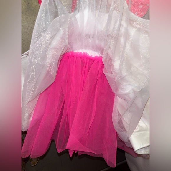 XSC WEISSMAN White & Pink Polka Dot Dance Wear Costume Apron Dress NWOT - Picture 6 of 12